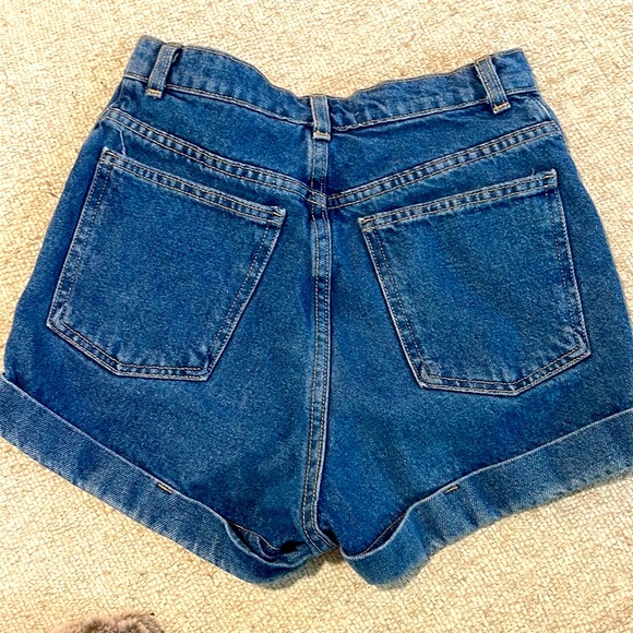 American Apparel Jean shorts, high waisted, heavy jean, excellent quality shorts - Picture 4 of 4
